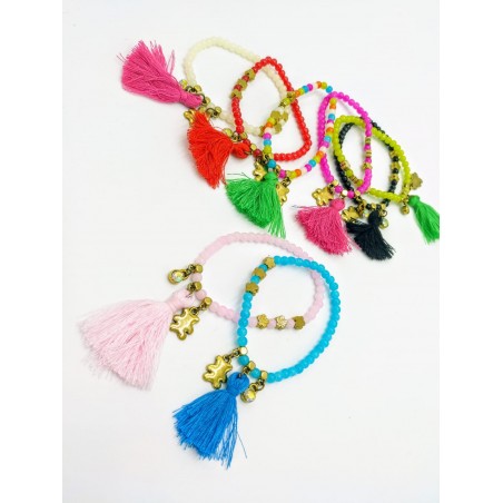 Pearl Bracelet with Teddy Bear