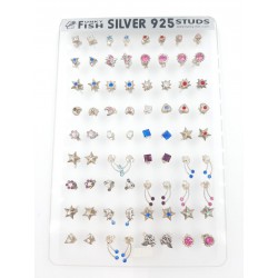 925 silver earrings assorted display