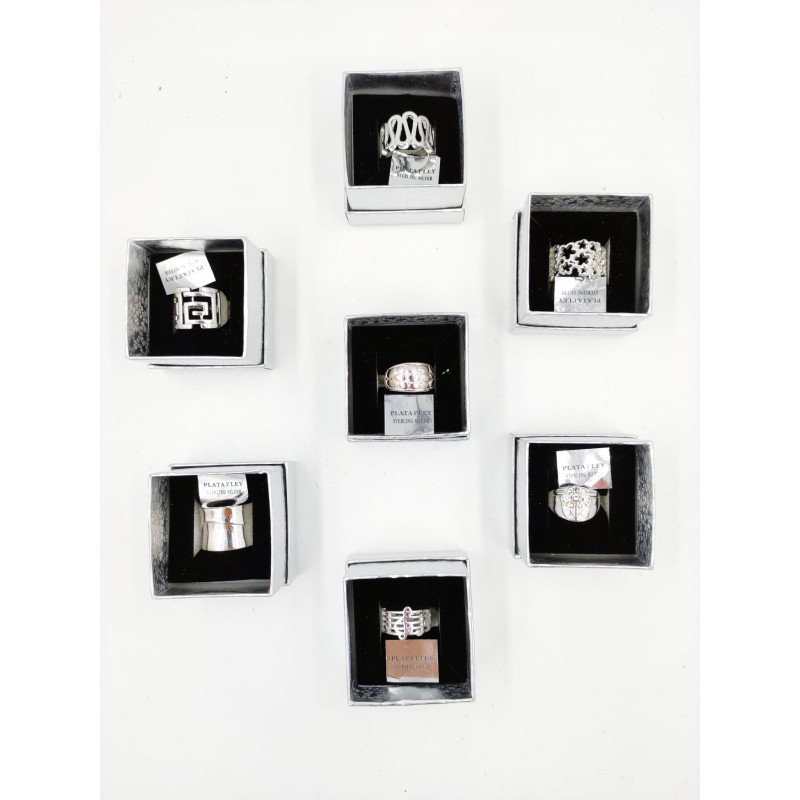 Rings bathed in 925 sterling silver mix