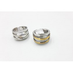 Steel and rhodium rings Assorted lot