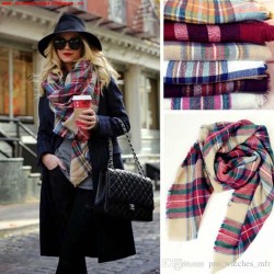 Blanket scarf Tartan XXL - MIX