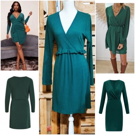 Selena wrap neckline dress