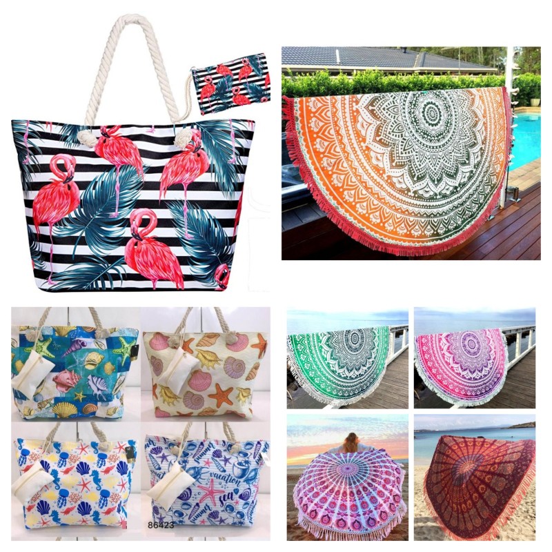 Wholesale Beach Bags and Pareos | assorted lot