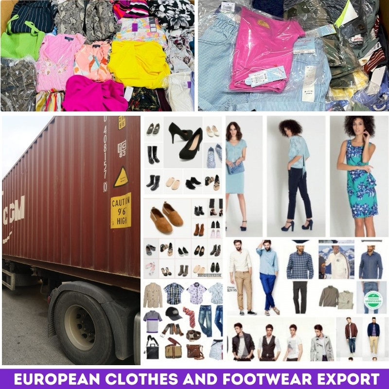 Clothing and Footwear export Europe - Container