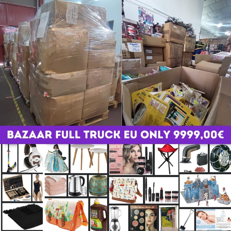 Stock di Bazar all'Ingrosso - Camion Completo per l'Europa