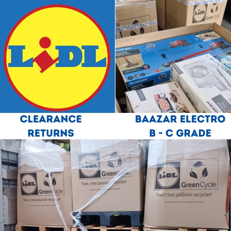 Restituzione di pallet Lidl: prodotti da bazar e elettrodomestici