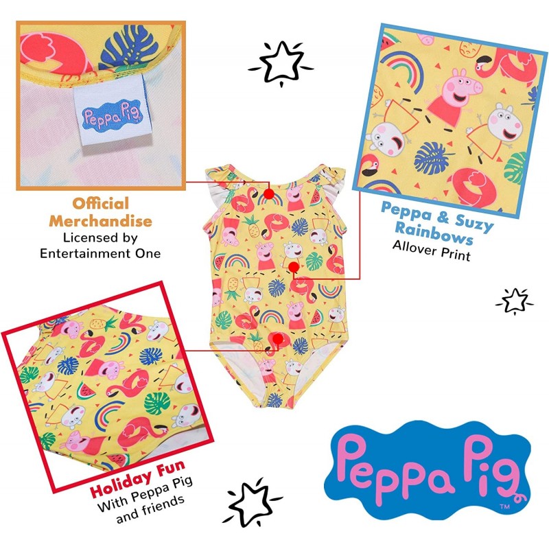 Pepa Pig girls' swimming costumes wholesale packs