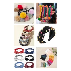 Lotto di accessori per capelli all’ingrosso – Assortimento vario