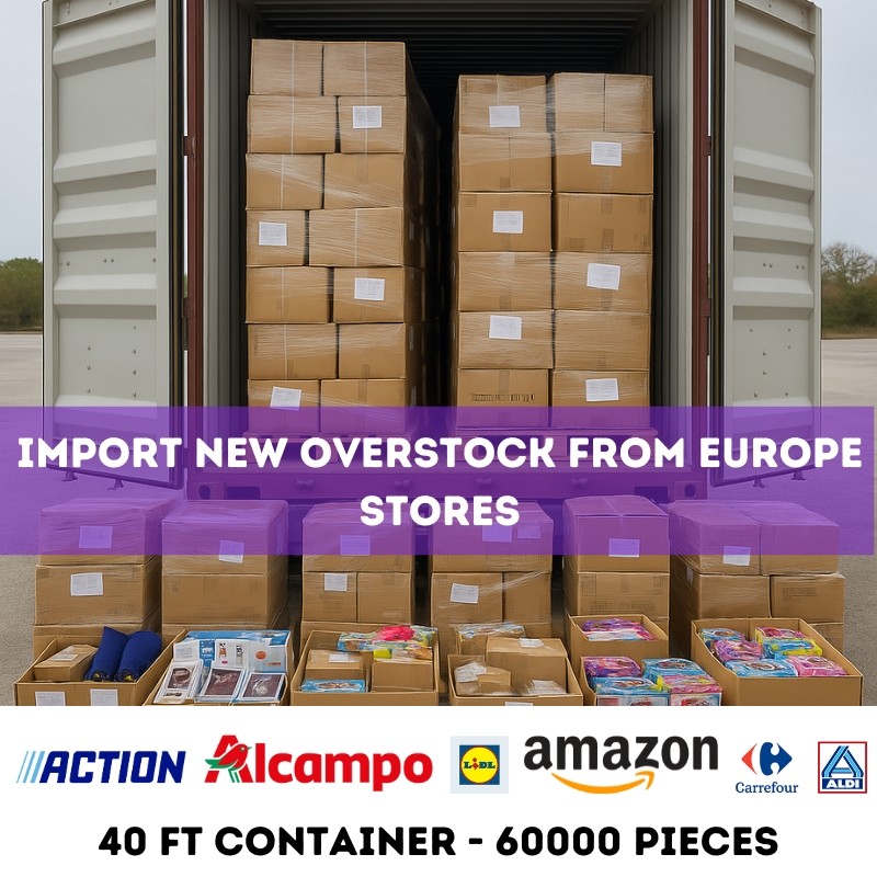 Contenedor Bazar Europeo para Exportación – Stock de Grandes Almacenes