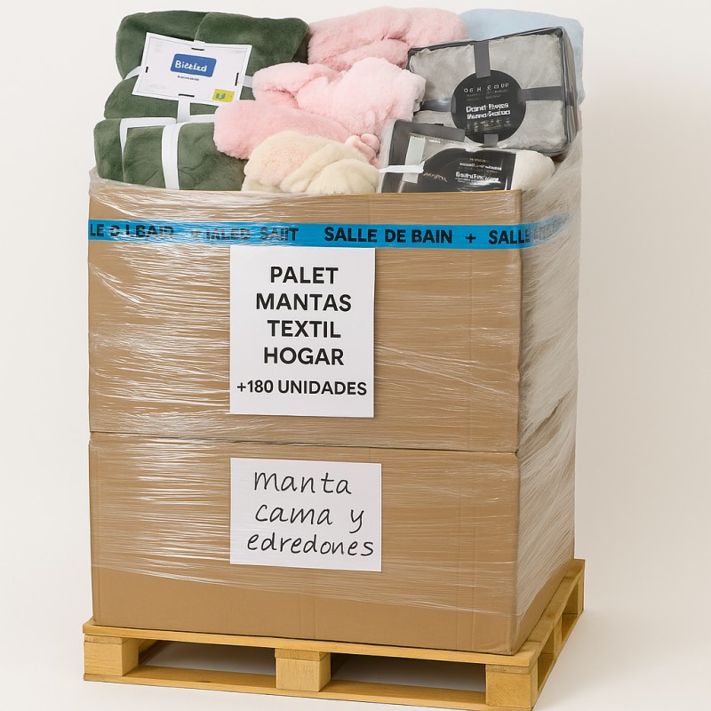 Pallet di Coperte all’Ingrosso – 180-200 Pezzi Tessile Casa