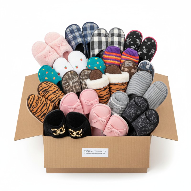Lote de Pantuflas al por Mayor – Zapatillas de Casa Mixtas Hombre y Mujer