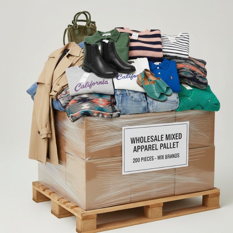 Palet Textil Premium Mix – Abbigliamento, Scarpe e Accessori all’Ingrosso