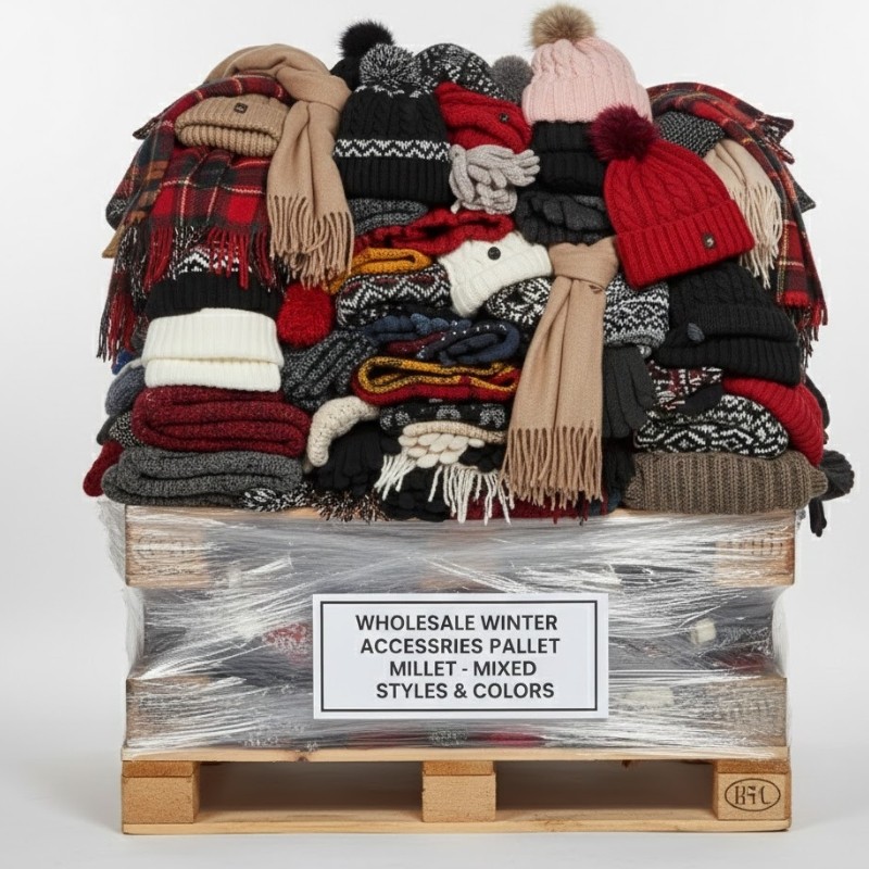 Lote de Accesorios de Invierno al por Mayor – Bufandas y Guantes