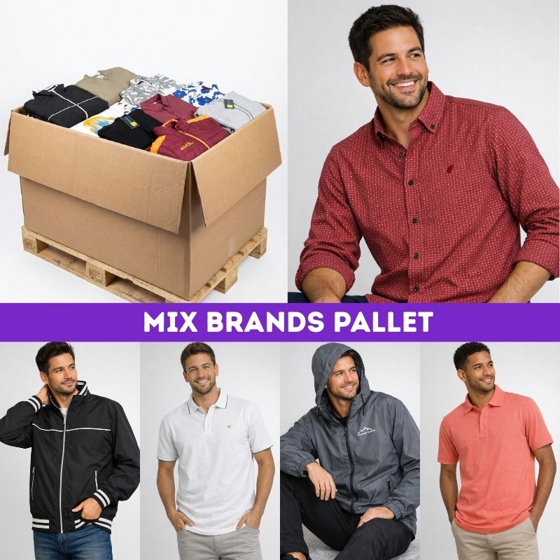 Pallet Abbigliamento Uomo all’Ingrosso – Marchi Europei Assortiti