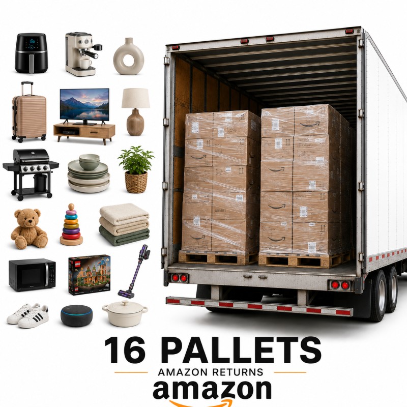 16 palets Amazon de devoluciones – Medio tráiler