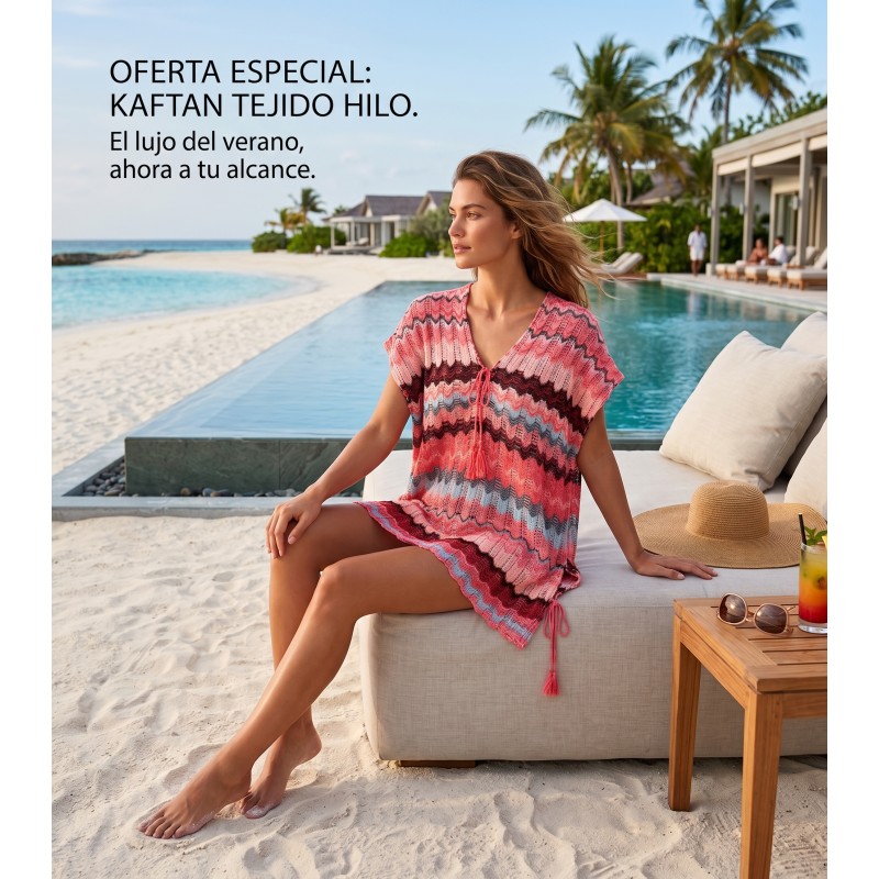 Vestidos Kaftan Hilo tejido artesanal