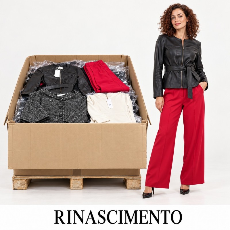 Wholesale RINASCIMENTO: pallet and model with winter clothing from the assortment. Representative image