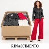 RINASCIMENTO all'ingrosso: pallet e modella con abbigliamento invernale dell’assortimento. Immagine rappresentativa