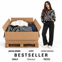 Wholesale BESTSELLER: pallet and model with winter clothing from the assortment. Representative image