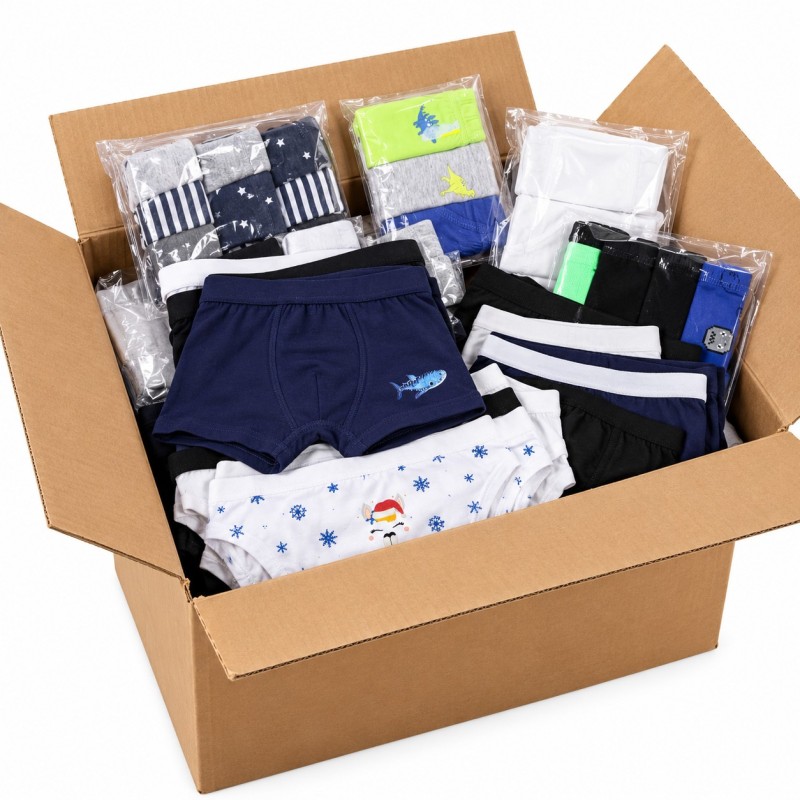 Wholesale new children’s underwear, loose and packaged assortment