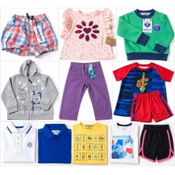 Wholesale children’s summer clothing, assorted lot of 200 garments. Real photo 1
