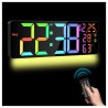 Drepint LED Reloj de Pared Digital de 11 Colores RGB
