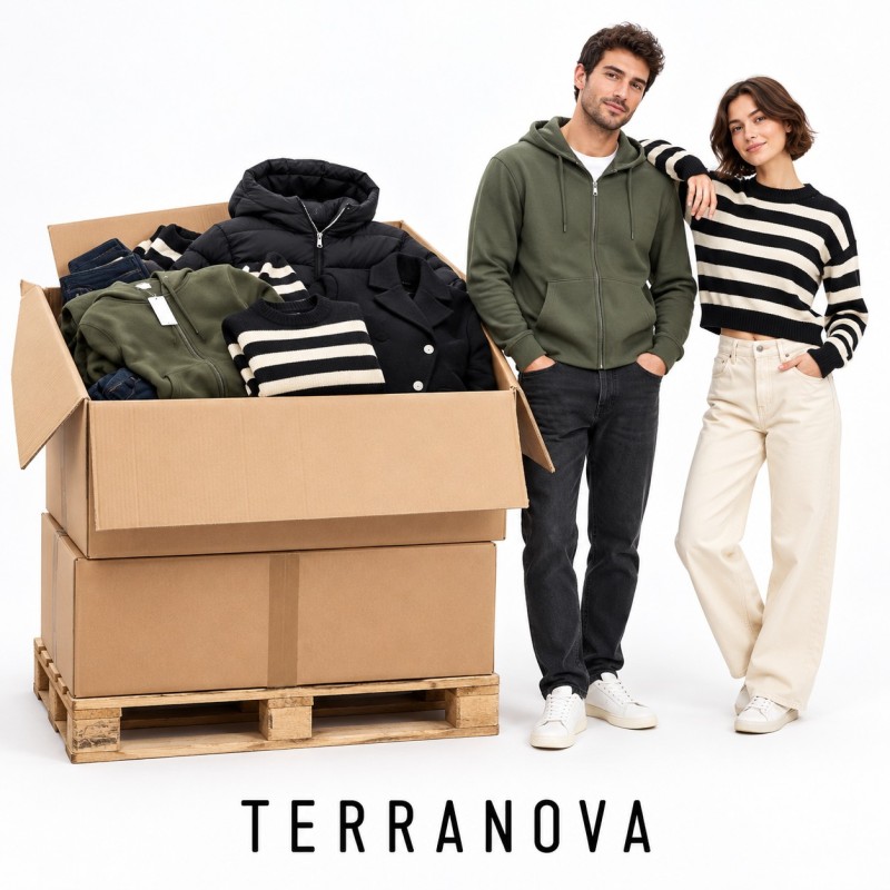 Composición representativa del lote Terranova de invierno para hombre y mujer