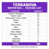 Packing list Terranova invernale: 506 unità per categoria