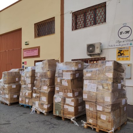 Mixed pallets ready outside our warehouse