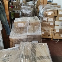 Pallets prepared for shipping
