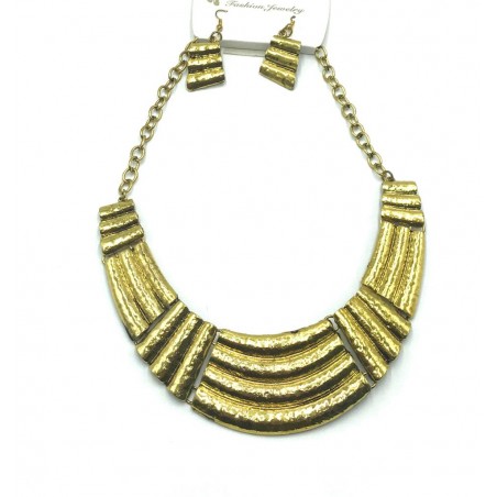 COLLAR Y PENDIENTES RODIUM