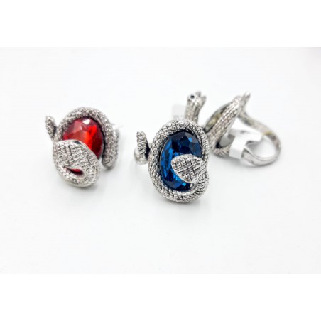 Anillo rodio serpiente de...