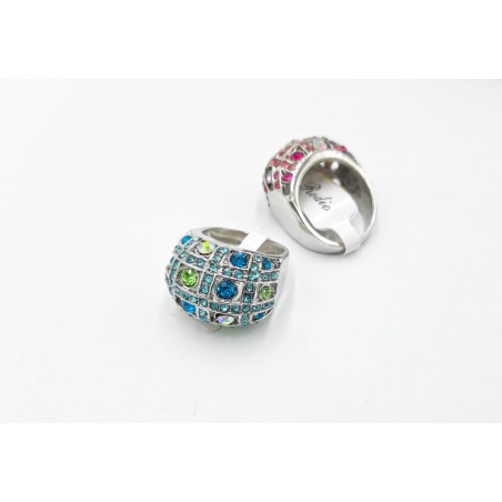 Anello in zircone rodiato
