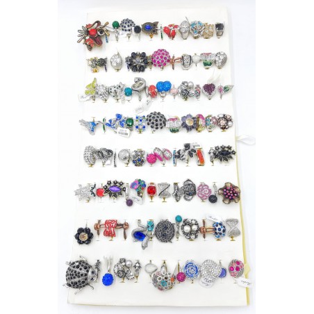 Anillos de rodio CZ mix