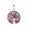 Natural stone pendant tree of life
